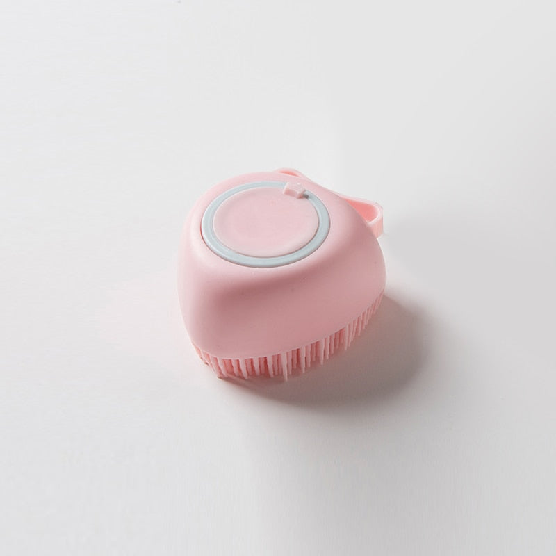 DogCat BathBrush – Silicone Pet Massage Brush with Shampoo Dispenser